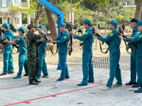 Hoàn thành huấn luyện Đại đội tự vệ Trường Đại học Nha Trang năm 2025