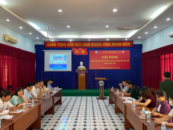 Trung tâm GDQP&AN Trường Đại học Nha Trang tổ chức Hội nghị liên kết Giáo dục quốc phòng và an ninh năm học 2025 – 2026
