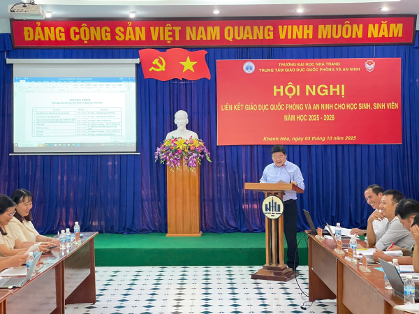 Trung tâm GDQP&AN Trường Đại học Nha Trang tổ chức Hội nghị liên kết Giáo dục quốc phòng và an ninh năm học 2025 – 2026