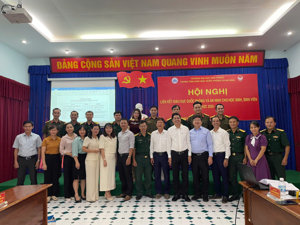 Trung tâm GDQP&AN Trường Đại học Nha Trang tổ chức Hội nghị liên kết Giáo dục quốc phòng và an ninh năm học 2025 – 2026
