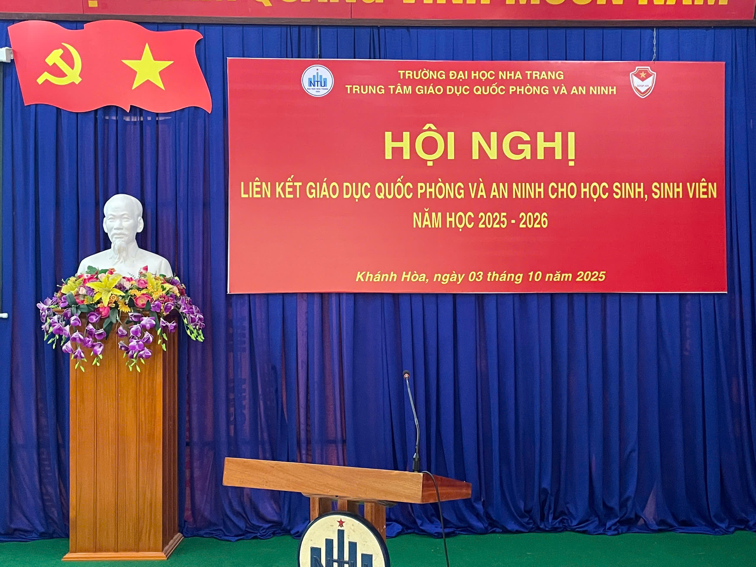 Trung tâm GDQP&AN Trường Đại học Nha Trang tổ chức Hội nghị liên kết Giáo dục quốc phòng và an ninh năm học 2025 – 2026