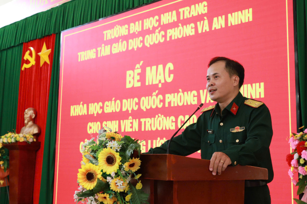 HOÀN THÀNH GDQP&AN CHO SINH VIÊN TRƯỜNG CAO ĐẲNG CÔNG NGHỆ - NĂNG LƯỢNG KHÁNH HÒA