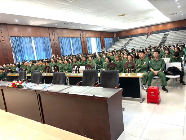 Khai mạc khóa học GDQP&AN cho sinh viên Trường Cao đẳng Y tế Khánh Hoà tại Trung tâm GDQP&AN Trường Đại học Nha Trang