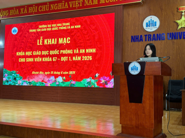 TRUNG TÂM GDQP&AN TRƯỜNG ĐẠI HỌC NHA TRANG TỔ CHỨC LỄ KHAI MẠC KỲ HỌC HÈ NĂM HỌC 2025 – 2026