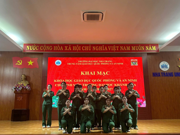KHAI MẠC KHÓA HỌC GDQP&AN CHO SINH VIÊN TRƯỜNG ĐẠI HỌC KHÁNH HÒA NĂM HỌC 2026-2027