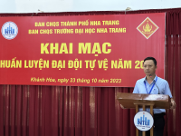 Khai mạc huấn luyện Tự vệ Trường Đại học Nha Trang năm 2023