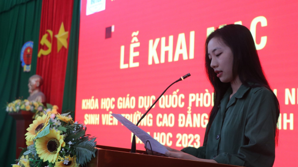 Kỳ học GDQP&AN năm học 2023-2024 của sinh viên Trường Cao đẳng Nghề Ninh Thuận