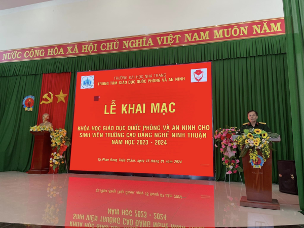 Kỳ học GDQP&AN năm học 2023-2024 của sinh viên Trường Cao đẳng Nghề Ninh Thuận