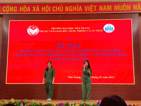 Bế mạc khóa học Giáo dục quốc phòng và an ninh cho sinh viên Trường Cao đẳng Y tế Khánh Hòa